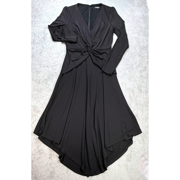 Ralph‎ Lauren Surplice Long Sleeve Twist Front V-Neck Dress, Sz 2-EUC - Picture 1 of 7